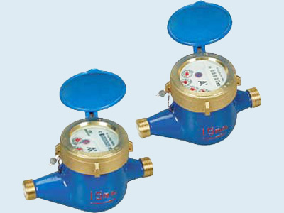 Volumetric rotary piston dry dial water meters